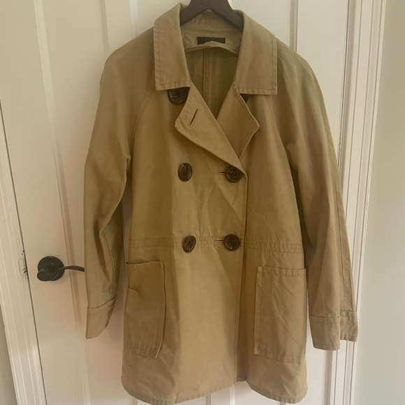 J. Crew Jackets & Blazers - J Crew Waxed Cotton Peacoat Trench with Detachable Lining